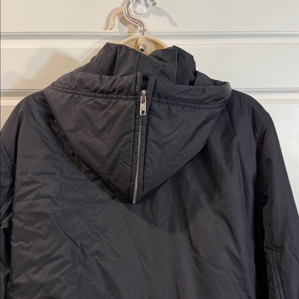 Gap Women's Black Long Nylon Parka large - Picture 4 of 12